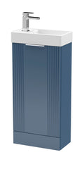 Deco Compact Floor Standing 1 Door Vanity Basin Unit & Ceramic Basin, 400mm