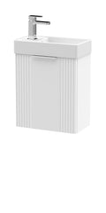 Deco Compact Wall Hung 1 Door Vanity Basin Unit & Ceramic Basin, 400mm