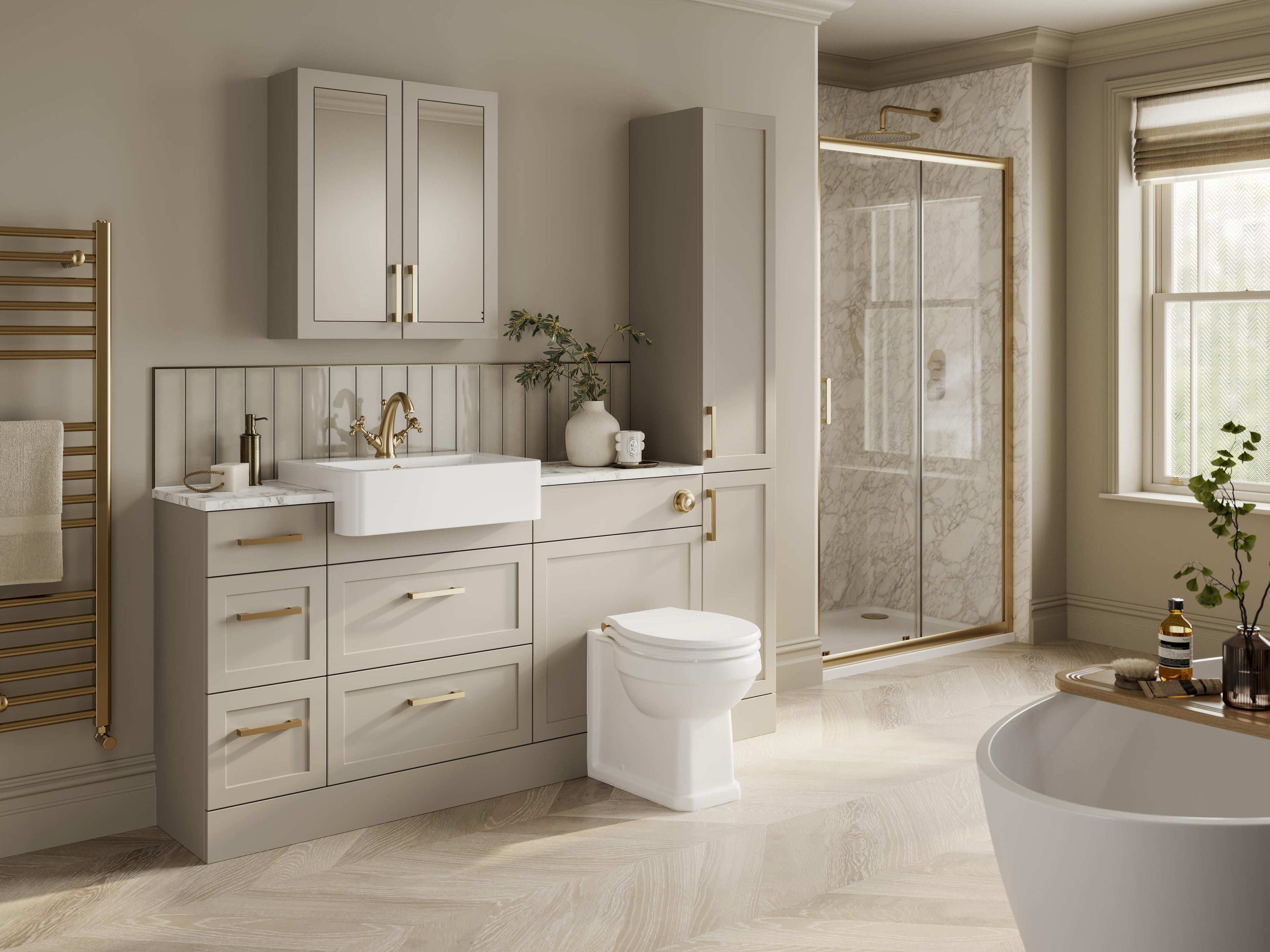 Nuie Lux Brushed Brass D Handle