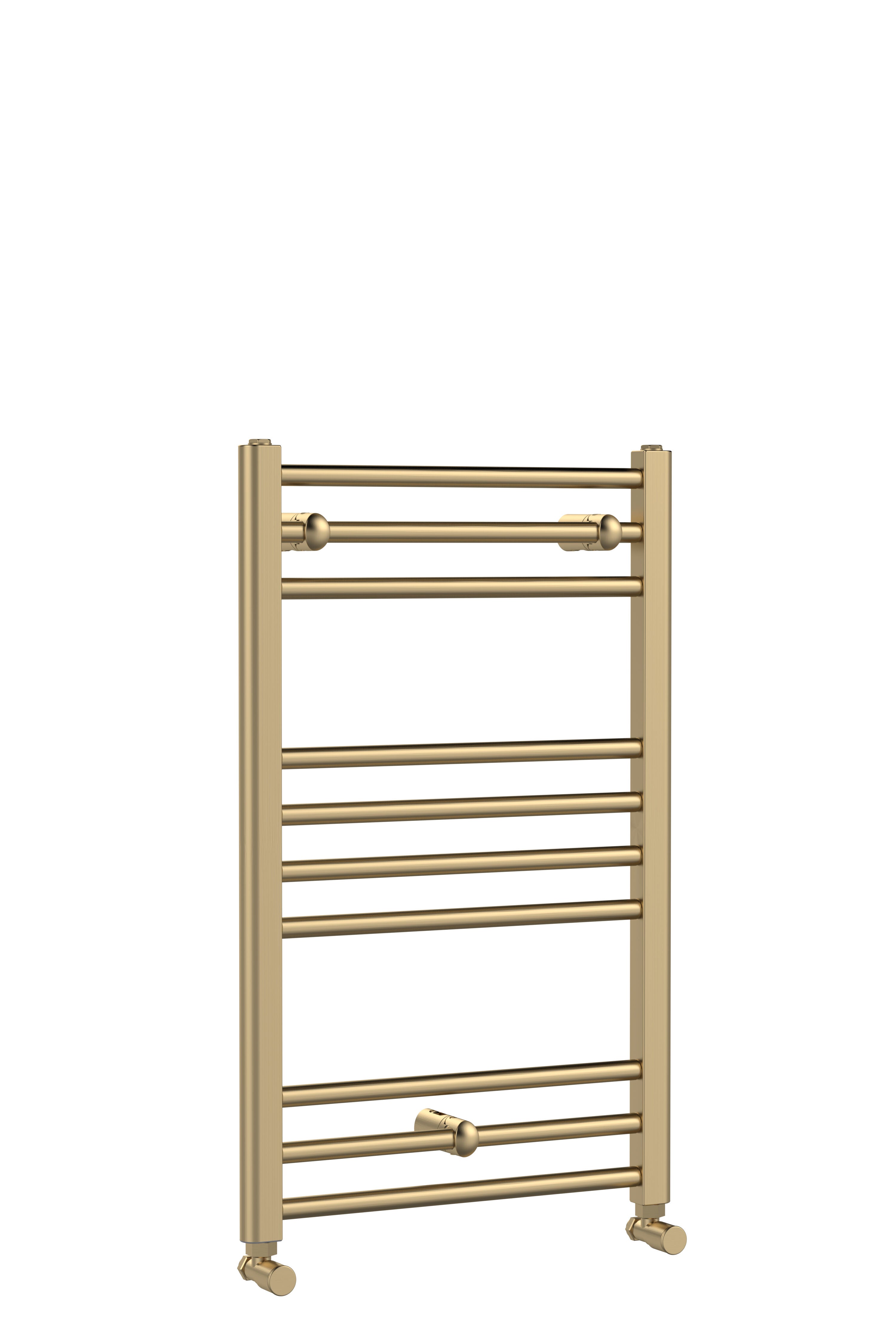 Hudson Reed Lorica 800mm x 500mm Brushed Brass Vertical Single Panel Radiator