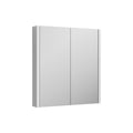 Nuie Eden 617mm 2 Door Gloss White Wall Hung Mirror Cabinet With Handles