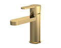 Arvan Mono Basin Mixer With Push Button Waste - Brushed Brass