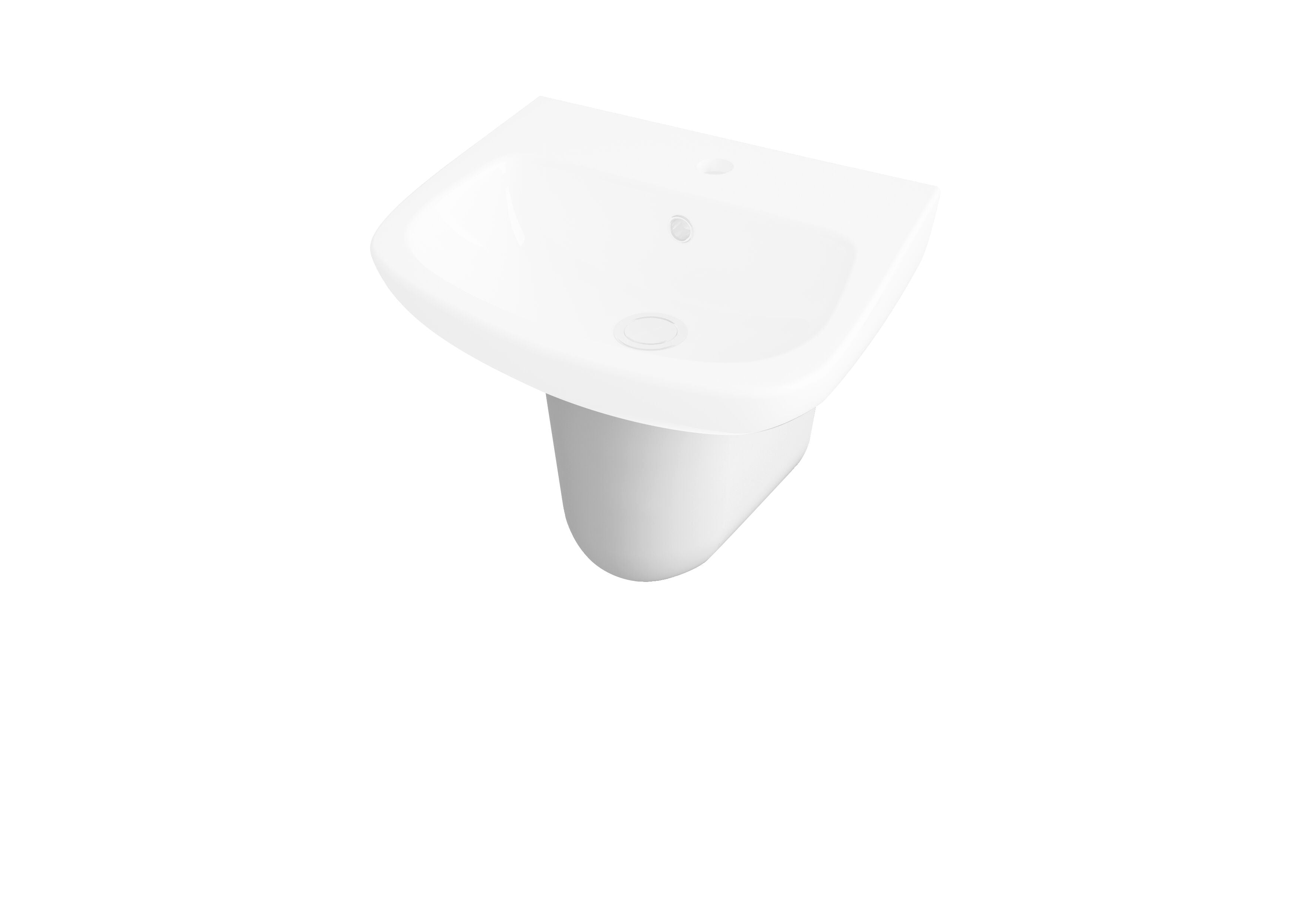 Nuie Ambrose 280mm White Contemporary Semi Pedestal