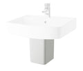 Nuie Bliss 300mm White Contemporary Semi Pedestal