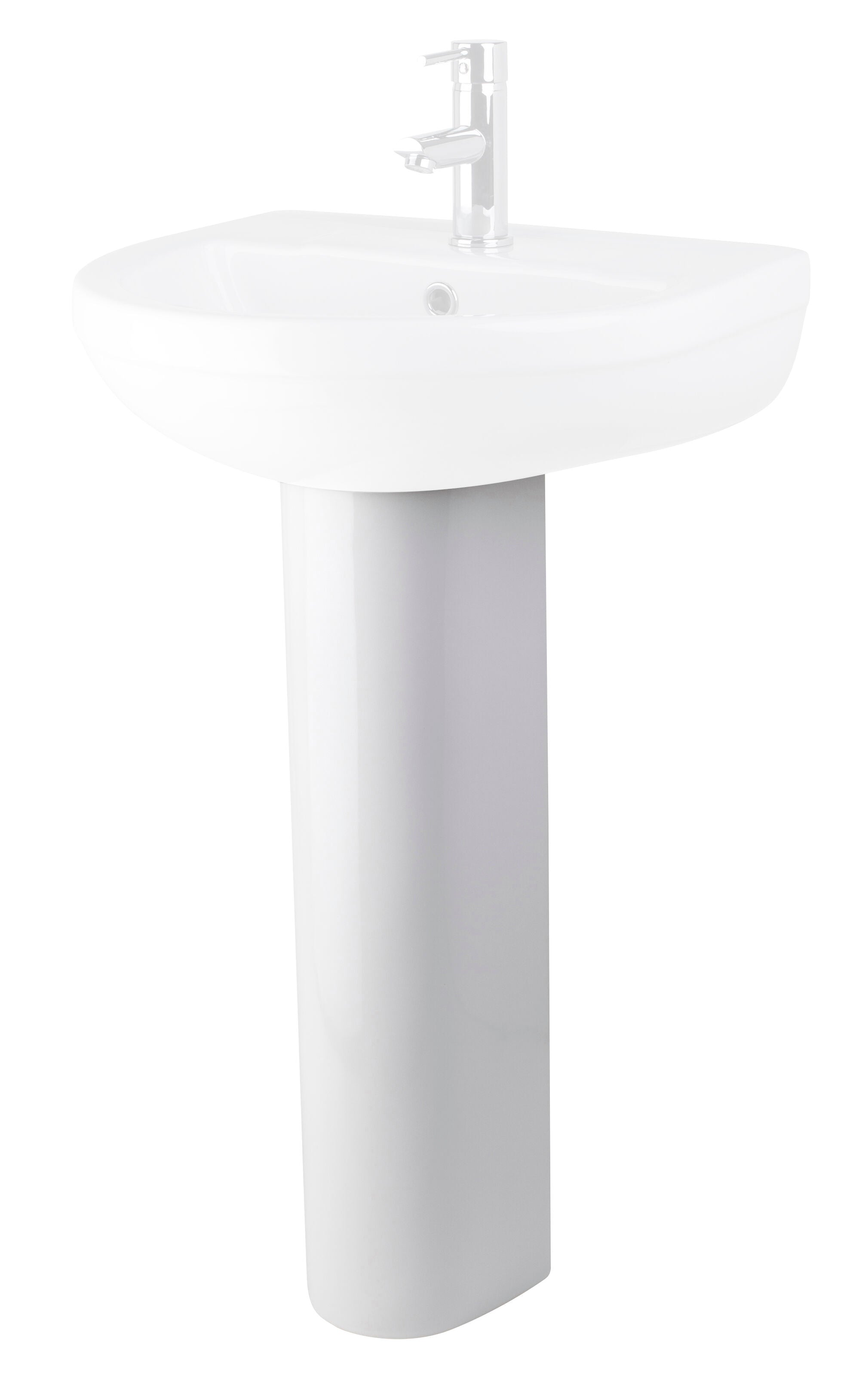 Nuie Harmony 685mm White Contemporary Full Pedestal