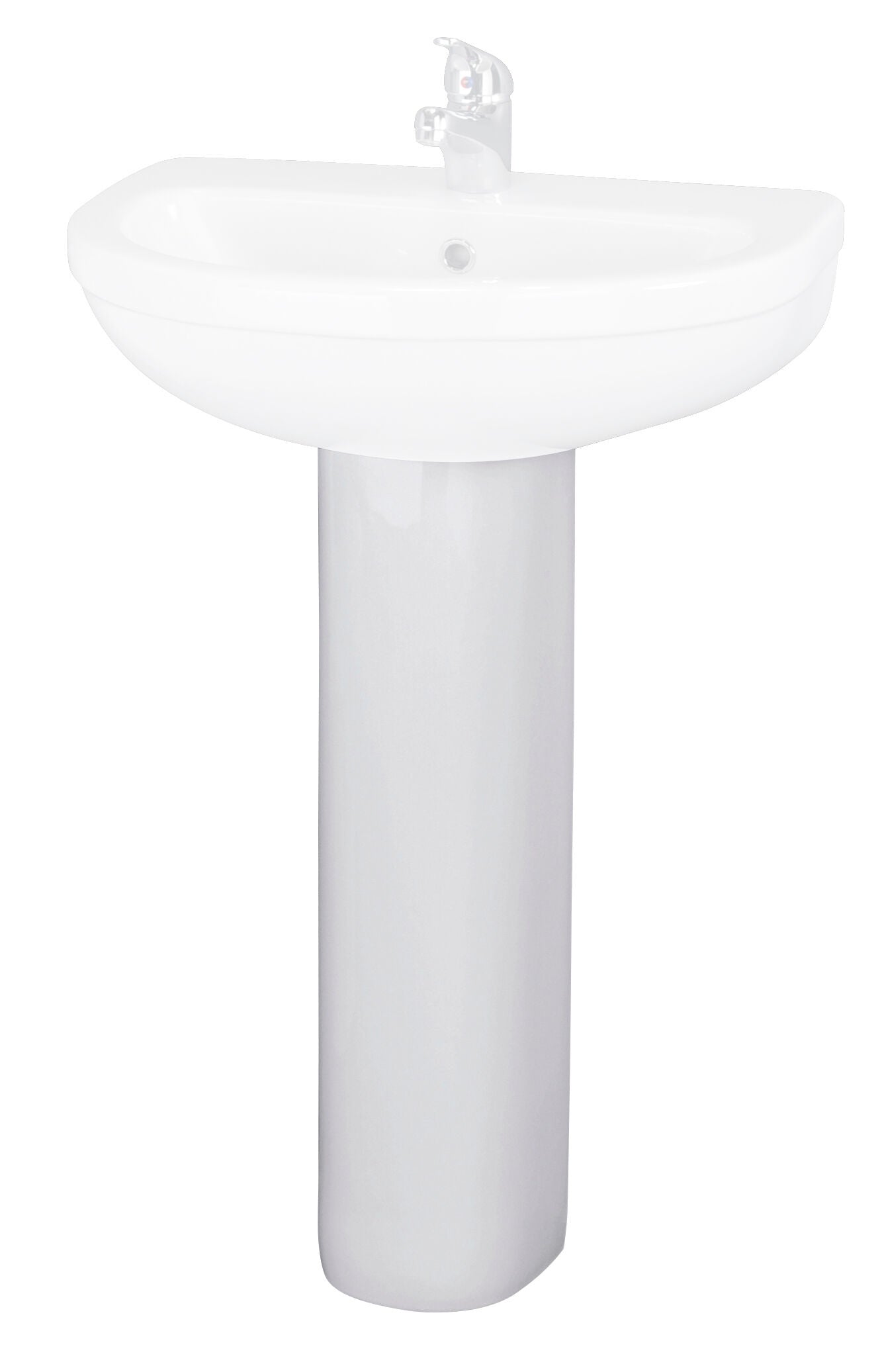 Nuie Ivo 675mm White Contract Full Pedestal