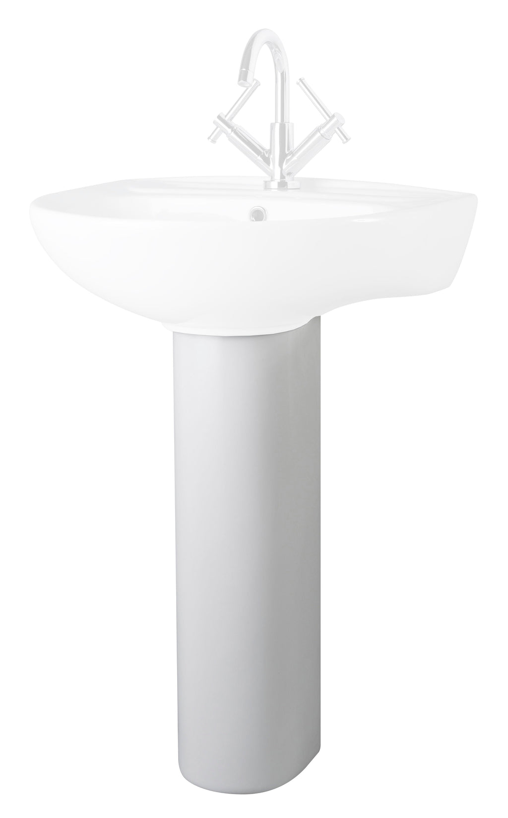 Nuie Melbourne 670mm White Contract Full Pedestal