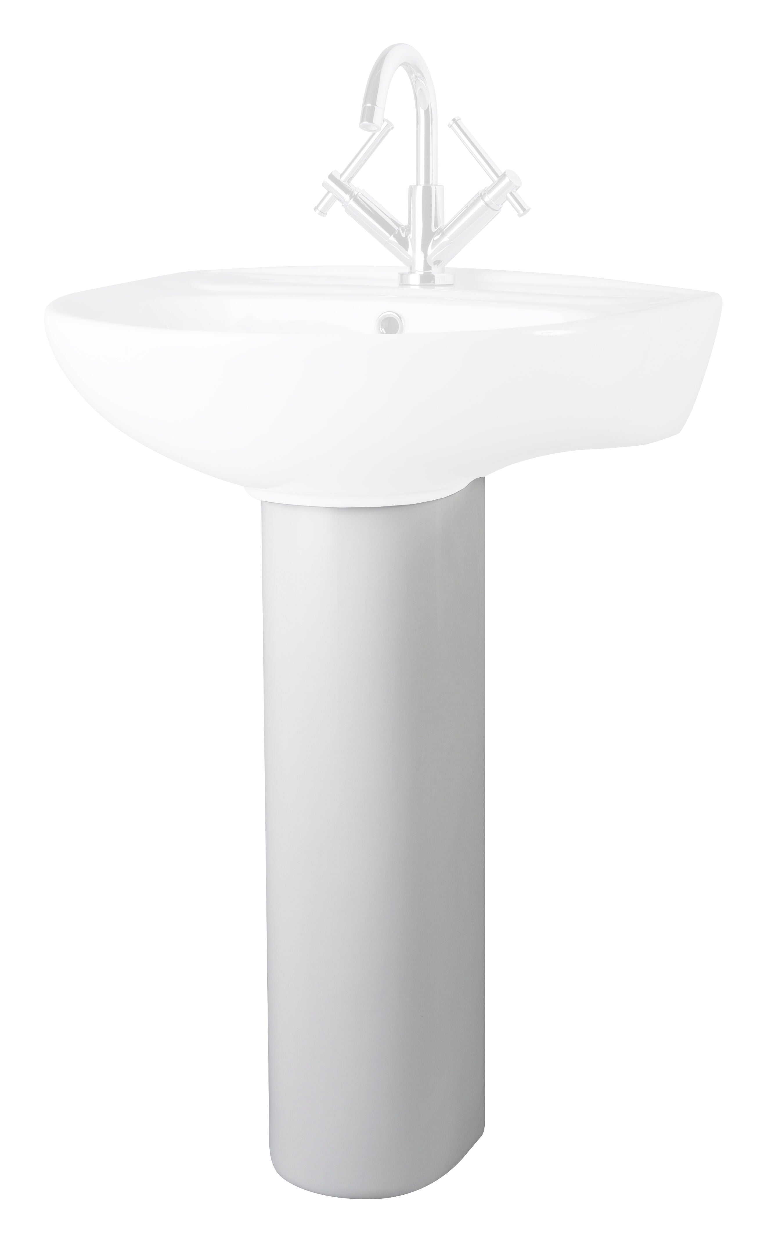 Nuie Melbourne 670mm White Contract Full Pedestal