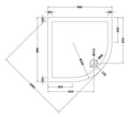 Quadrant Slimline Shower Tray 900 x 900mm