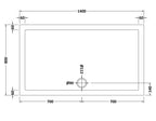 Rectangular Slimline Shower Tray 1400 x 800mm
