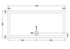 Rectangular Slimline Shower Tray 1700 x 800mm