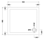 Rectangular Slimline Shower Tray 900 x 800mm