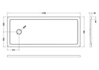 Bath Replacement Slimline Shower Tray 1700 x 700mm