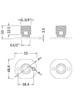 Nuie Chrome Fast-Fit Bracket for Bar Thermostats