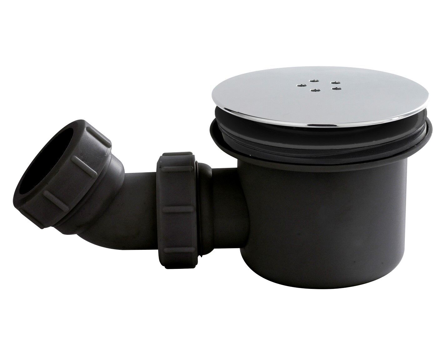 Nuie 90mm Black Chrome Fast Flow Shower Tray Waste