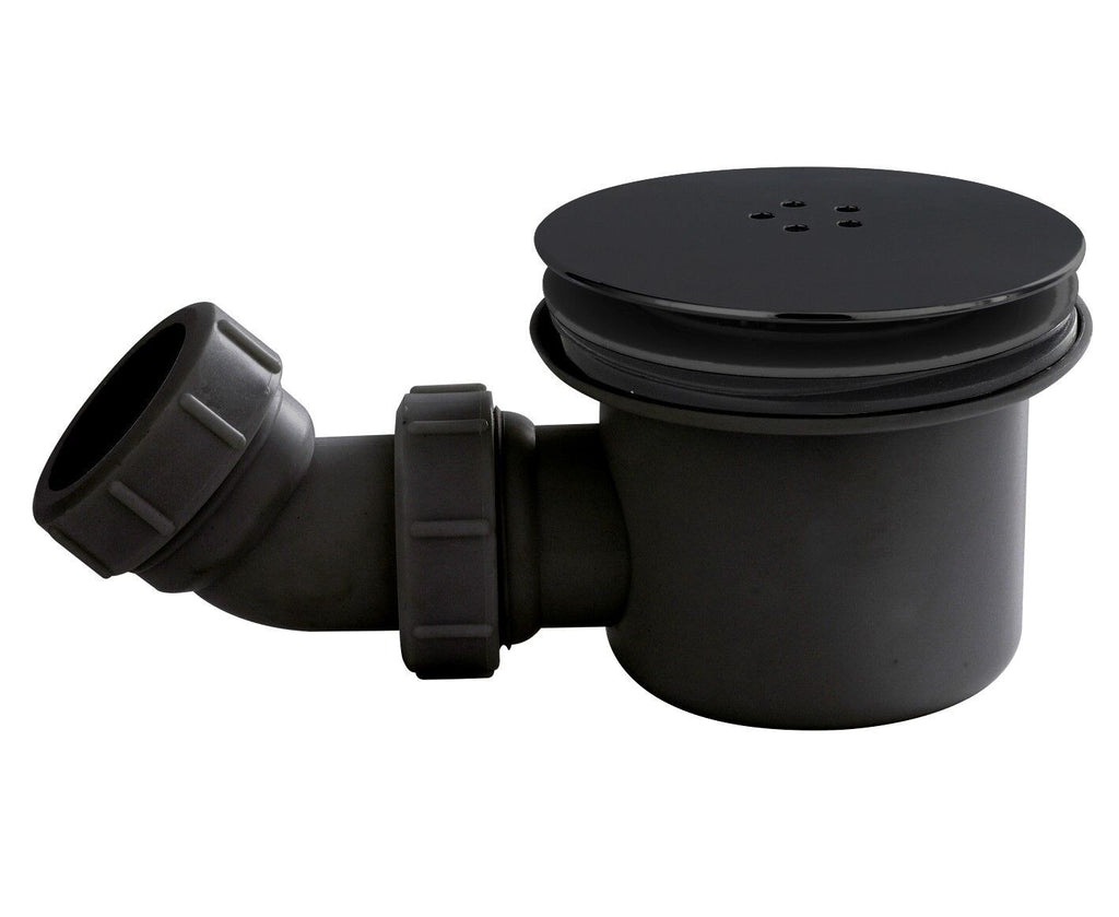 Nuie 90mm Matt Black Fast Flow Shower Tray Waste