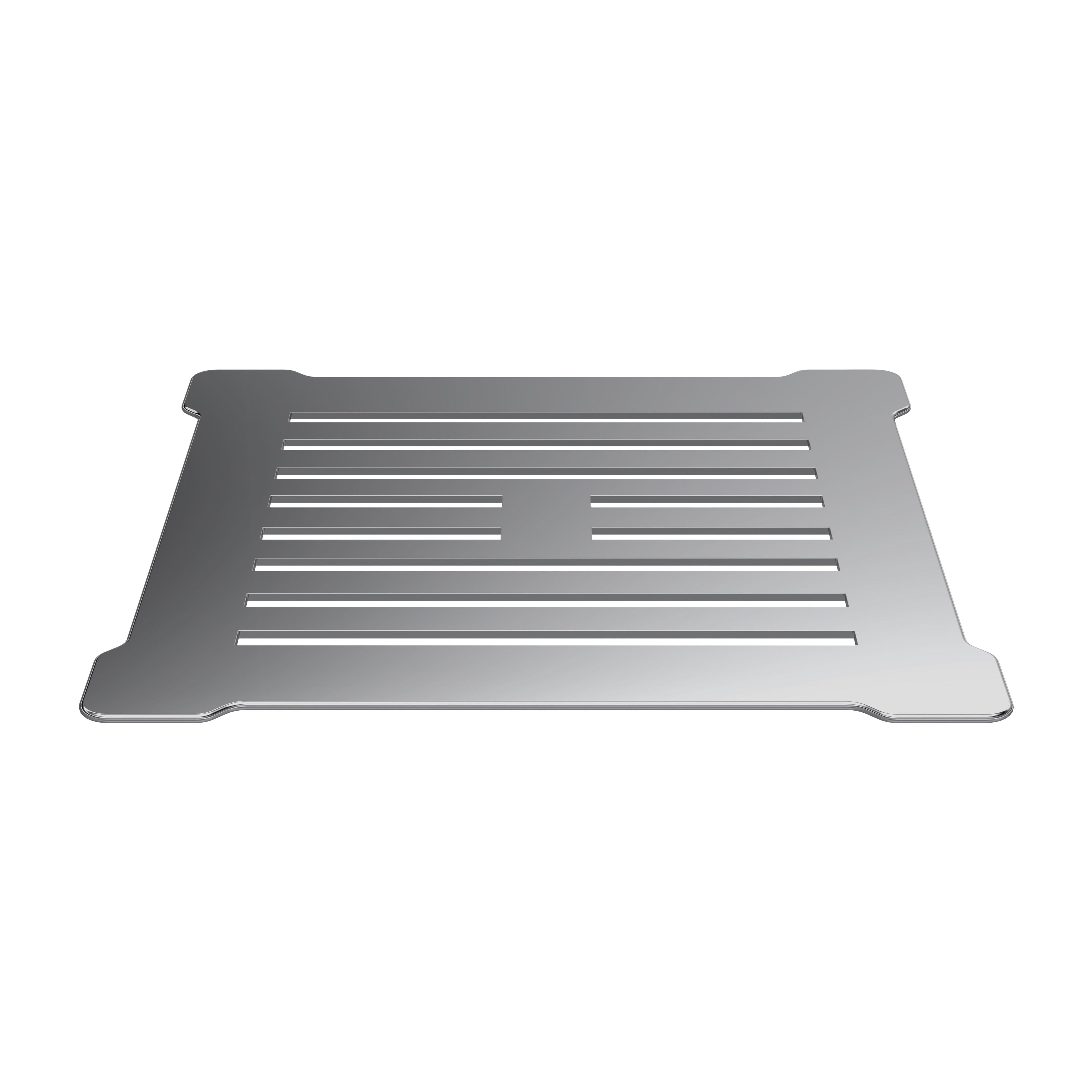 Nuie Chrome Grid Square Shower Tray Waste