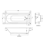 Nuie 1700mm Single Ended Bath With Legs