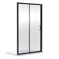 Nuie Rene 1190mm Framed Matt Black Sliding Shower Door