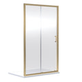 Nuie Rene 1190mm Framed Brushed Brass Sliding Shower Door