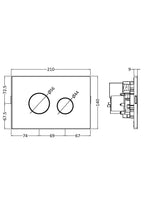Nuie Round Black Dual Flush Push Button