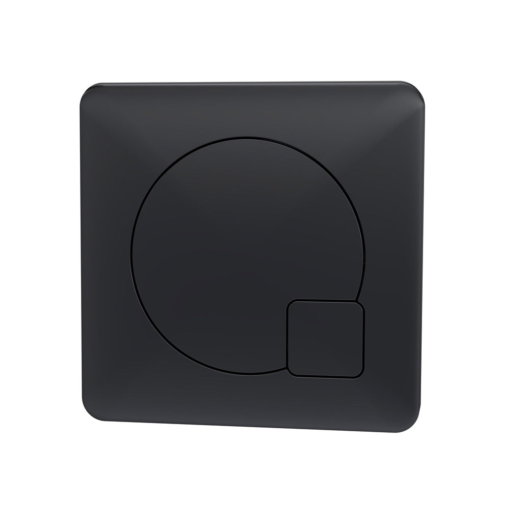 Nuie Square Black Dual Flush Push Button