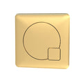 Nuie Square Brushed Brass Dual Flush Push Button
