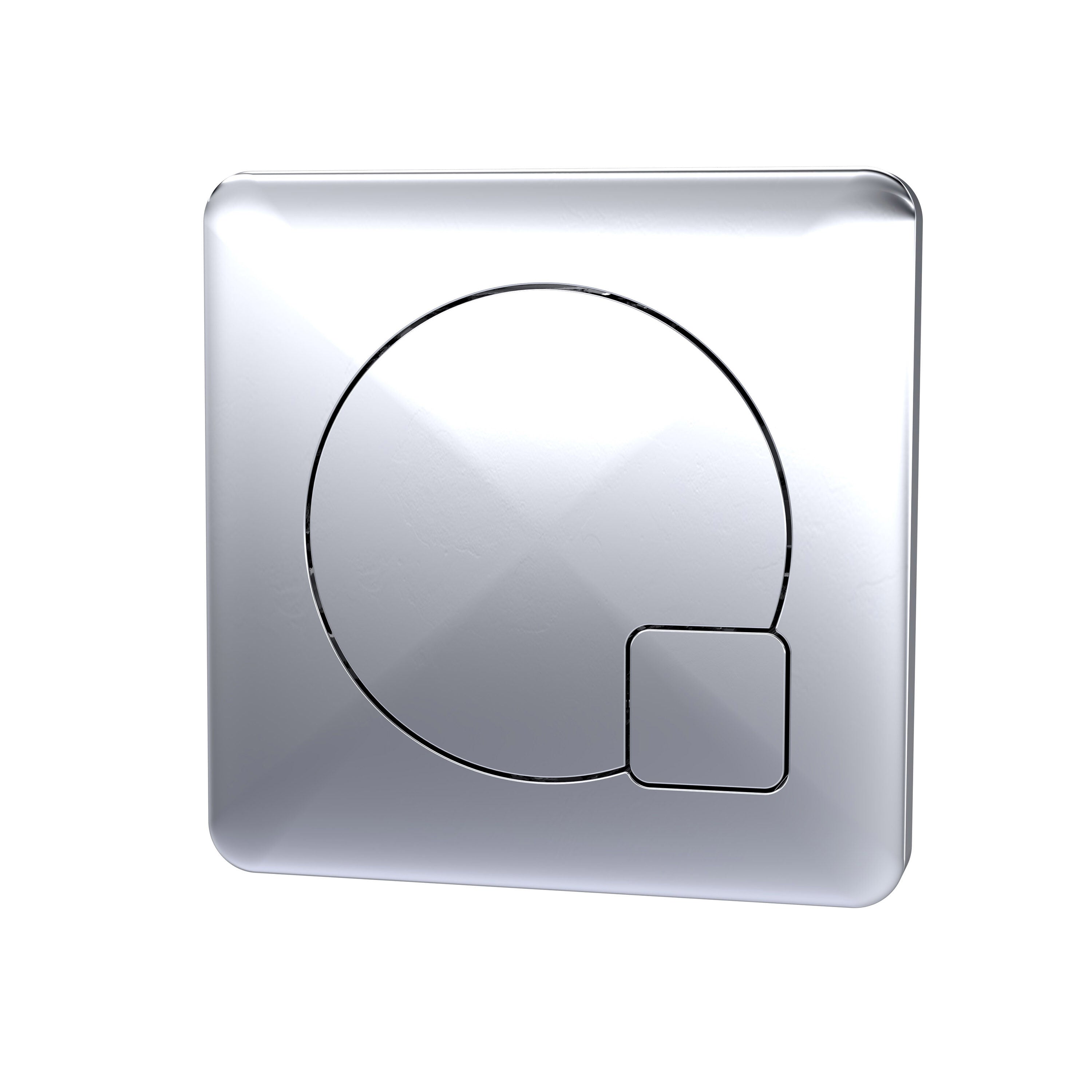 Nuie Square Chrome Dual Flush Push Button