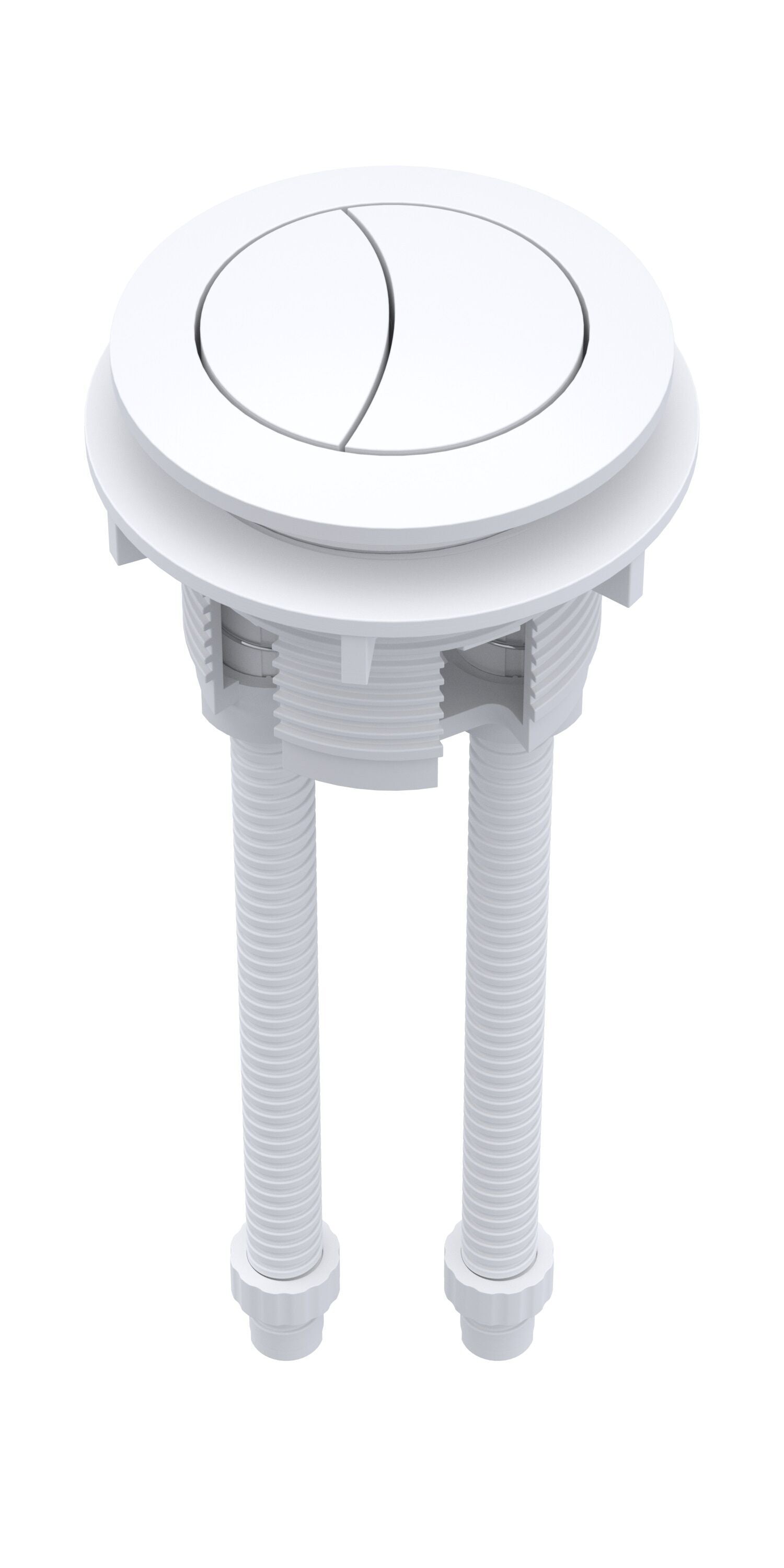 Nuie White Dual Flush Cistern Push Button