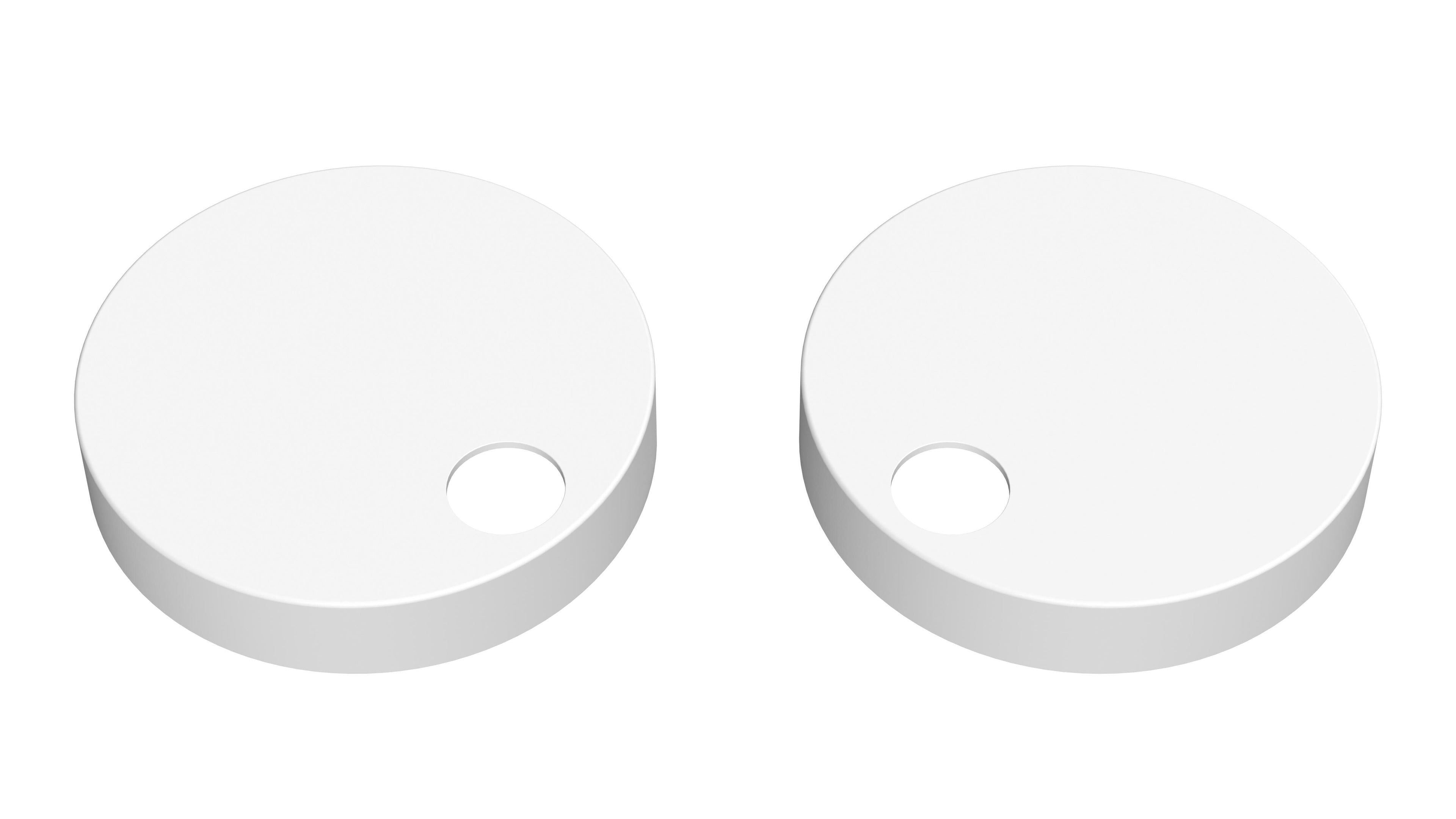 Nuie Matt White Toilet Seat Cover Caps