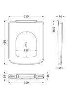 Nuie D-Shaped Soft Close Toilet Seat With Top Fix Hinge
