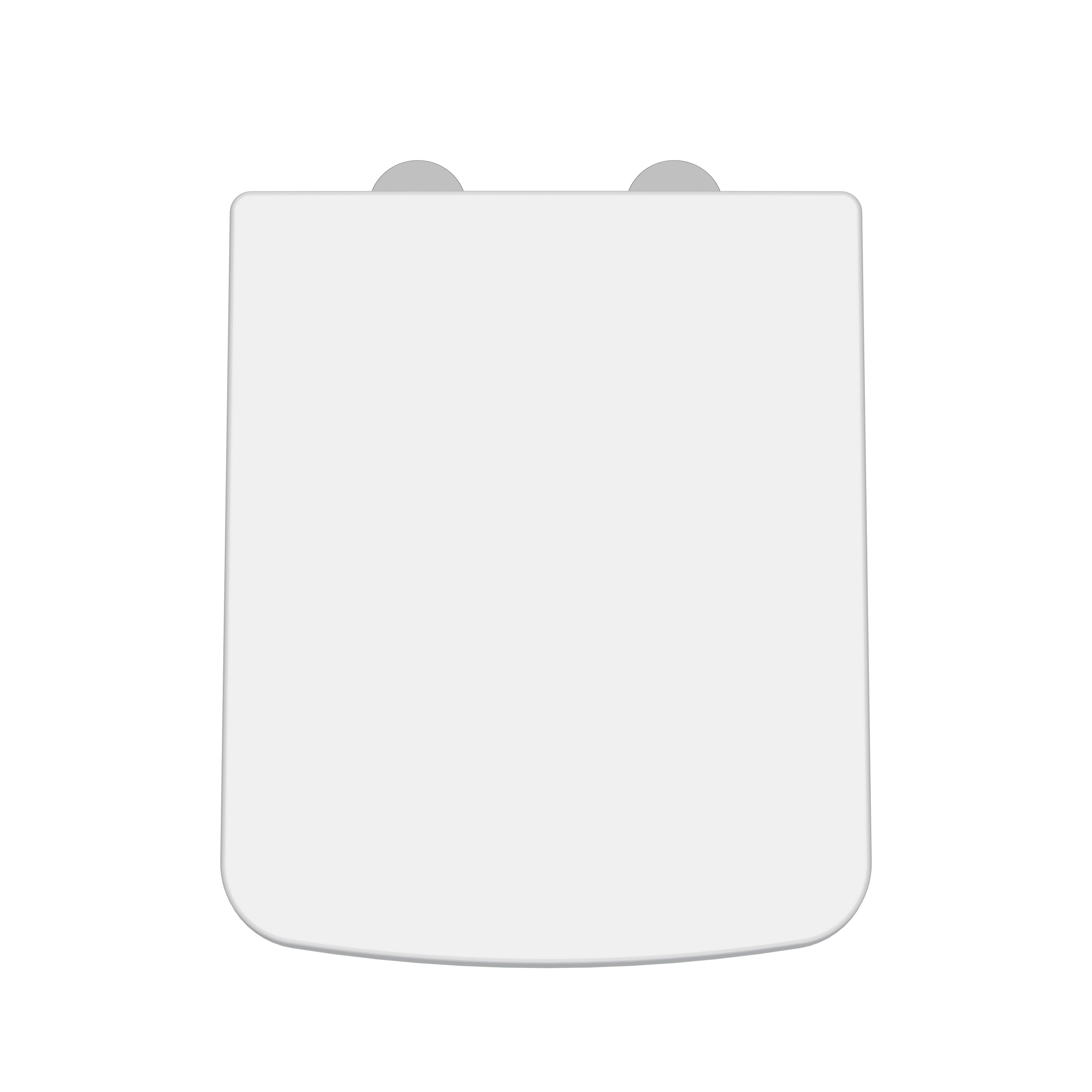 Nuie D-Shaped Soft Close Toilet Seat With Quick Release Hinge