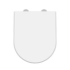 Nuie D-Shaped Soft Close Toilet Seat With Quick Release Hinge