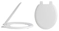 Nuie Traditional Round Wooden Toilet Seat With Bottom Fix Hinge