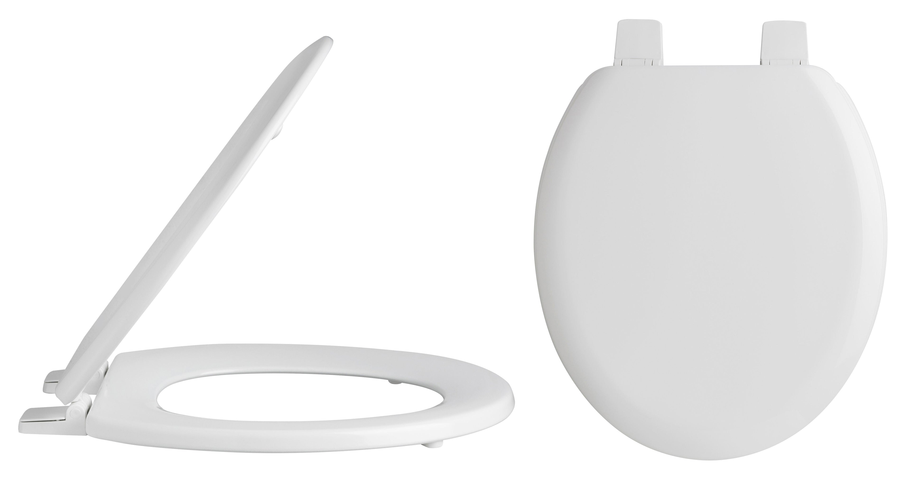 Nuie Traditional Round Wooden Toilet Seat With Bottom Fix Hinge