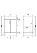 Eden Floor Standing 2 Door Vanity Cabinet 500mm