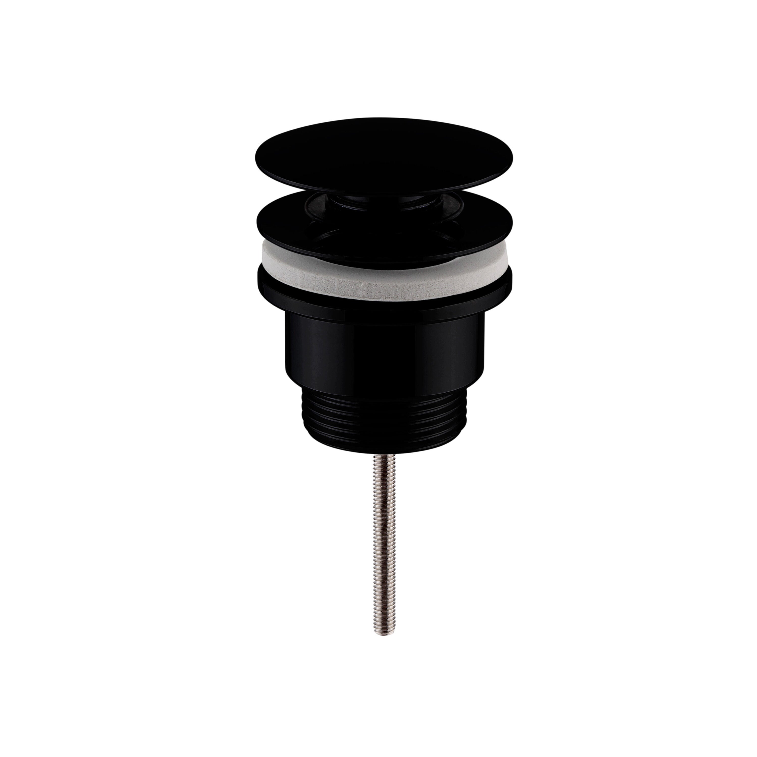Nuie Matt Black Push Button Slotted Basin Waste