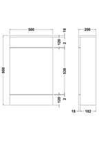 Nuie Eden 500mm Gloss White Floor Standing WC Unit