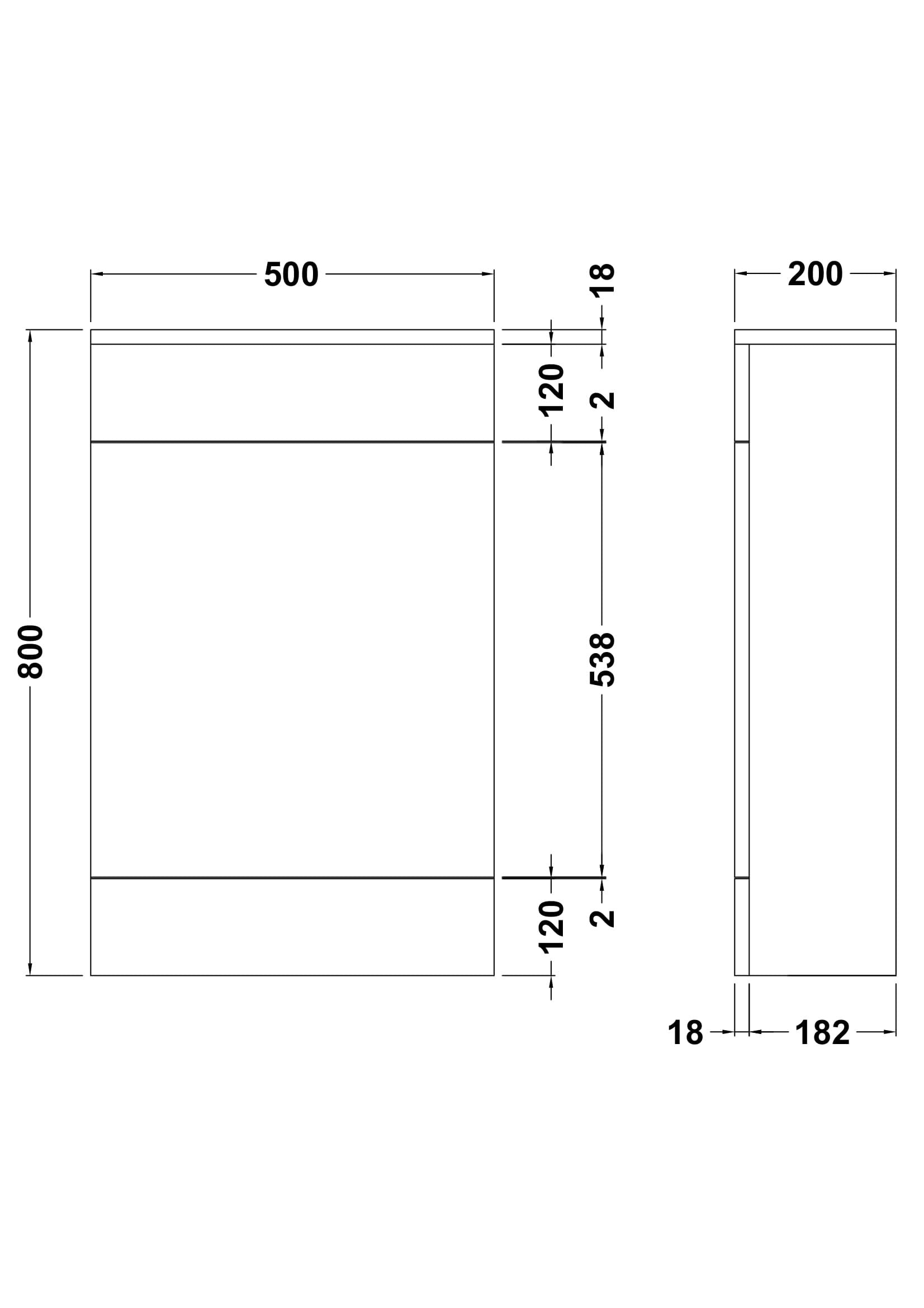 Nuie Eden 500mm Gloss White Floor Standing WC Unit