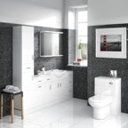 Nuie Mayford 500mm Gloss White Floor Standing WC Unit
