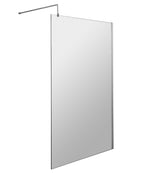 Nuie 1100mm Semi-Frameless Chrome Wetroom Screen With Support Bar