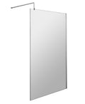 Nuie 1198mm Semi-Frameless Chrome Wetroom Screen With Support Bar