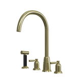 Verossi |Cuthbert| Classic 4TH Kitchen Mixer Tap| Polished Brass