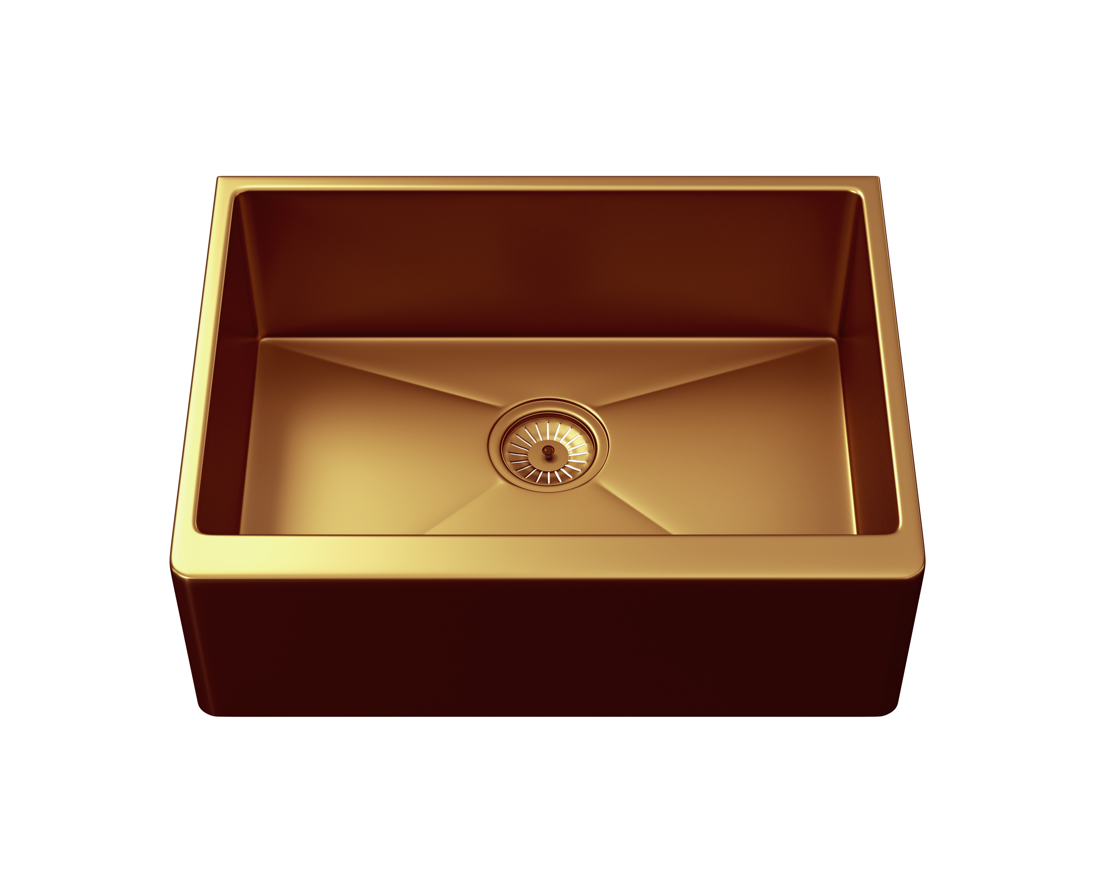 Verossi | Vrimo Belfast | 1.0 Bowl Stainless Steel Kitchen Sink | Copper Strainer Waste Supplied | 600 x 450 mm | Copper Finish