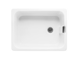 Verossi | Fireclay Belfast | 1.0 Bowl Kitchen Sink | Chrome Strainer Waste Supplied | 595x455 mm | White Ceramic