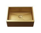 Verossi | Vrimo Belfast | 1.0 Bowl Stainless Steel Kitchen Sink | Gold Strainer Waste Supplied | 600 x 450mm| Gold Finish